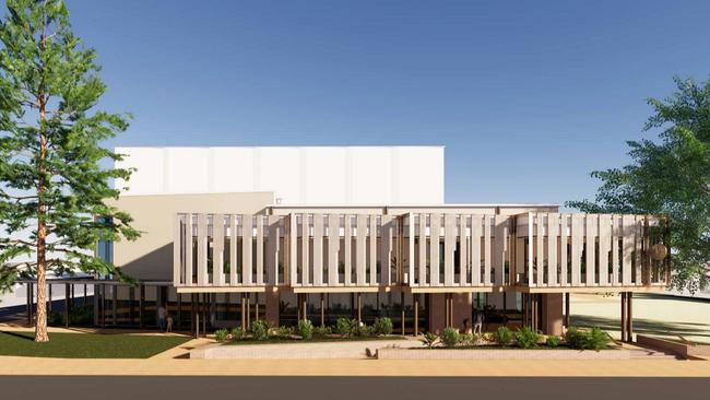 Impressions of the view of the new Proserpine Entertainment Centre from Main Street.