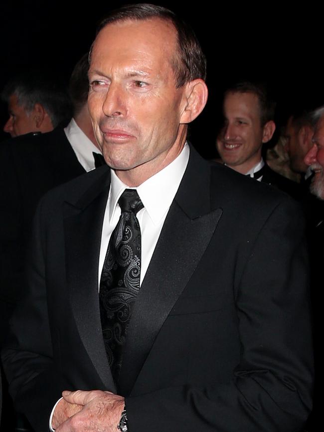 Then-Prime Minister Tony Abbott during festivities for the Australian newspaper’s 50th celebration. Picture: Richard Dobson