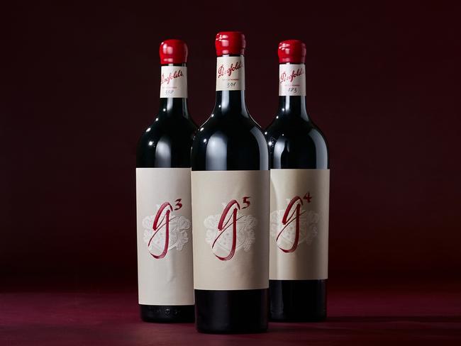 Penfolds G Series Shiraz, South Australia MV 3-Bottle set. Picture: Supplied