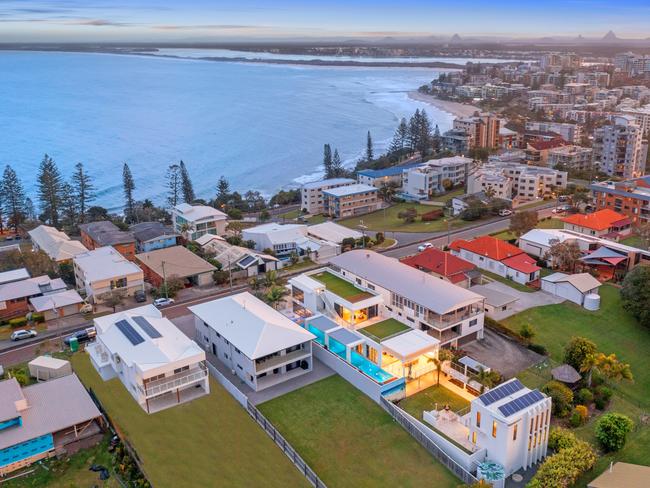 This stunning Kings Beach mansion at 15B Burgess Street is being marketed by Henzells with offers over $7m being sought.