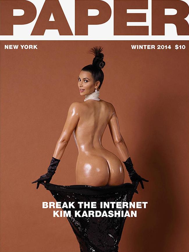 Kim Kardashian on the cover of Paper Magazine. Picture: Paper Magazine