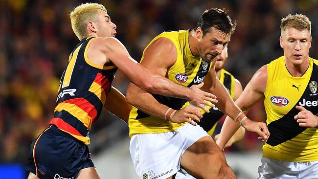 Toby Nankervis in action against Adelaide.