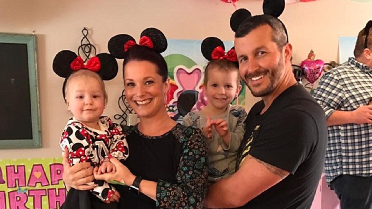 Chris Watts murdered his pregnant wife Shanann and their two little girls Bella, 4 and Celeste, 3 on August 13, 2018. Picture: Supplied