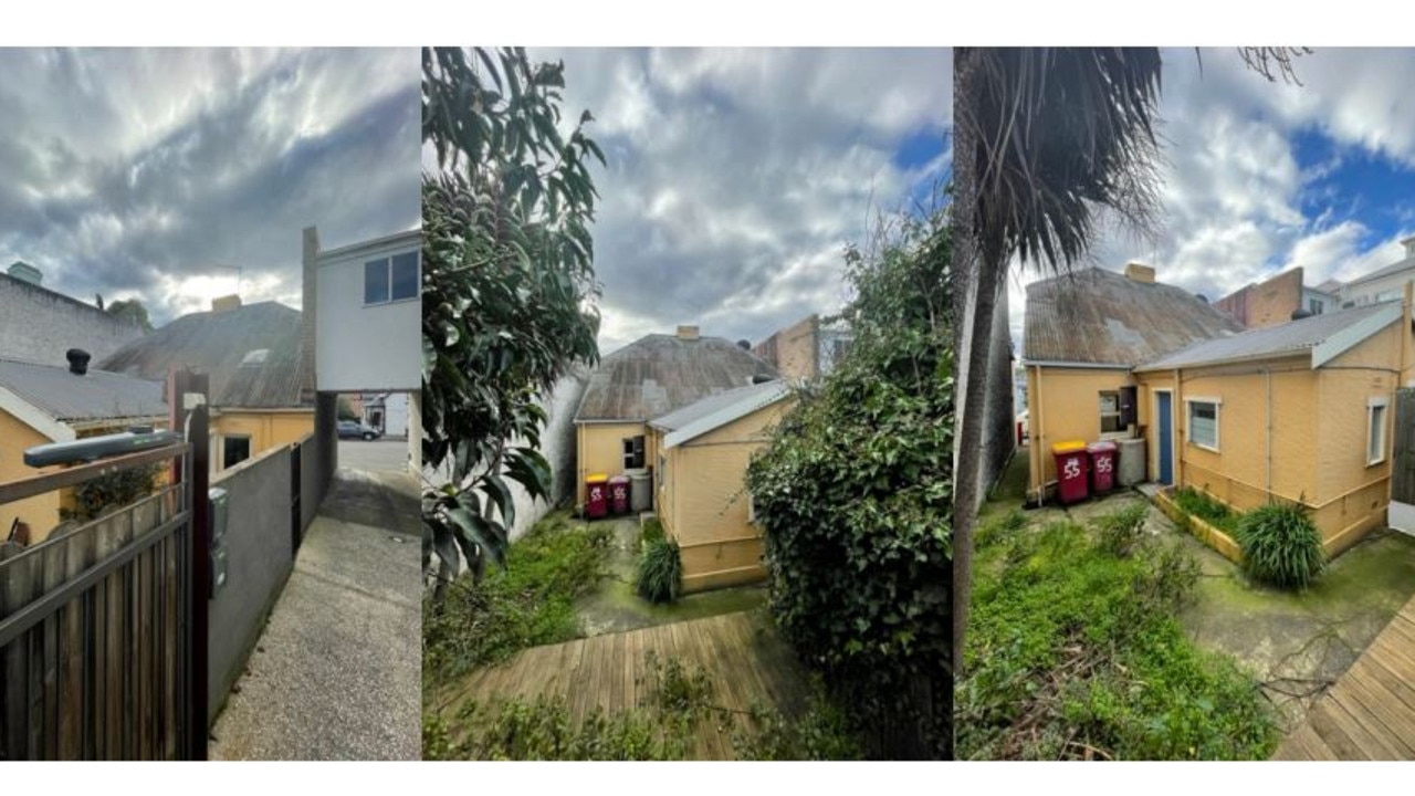 The existing, under-utilised area at the rear of the 53-55 Balfour St, Launceston cottages. Picture: Gillian Van Der Schans