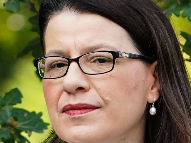 Victorian Minister for Health Jenny Mikakos speaks to the media during a press conference at Parliament House in Melbourne, Sunday, March 29, 2020. (AAP Image/Scott Barbour) NO ARCHIVING