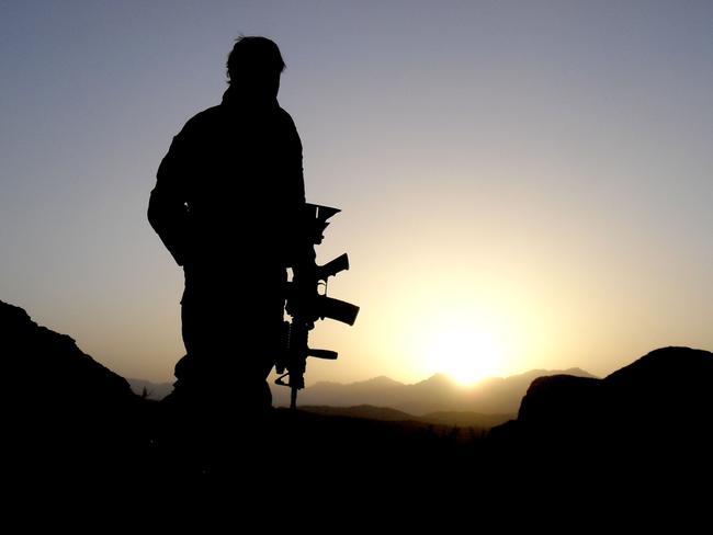 Caption: An Australian Special Operations Task Group soldiers observing the valley during the Shah Wali Kot Offensive.  Mid Caption: Shah Wali Kot Offensive   Afghan National Security Forces (ANSF) partnered with Australian Special Forces from the Special Operations Task Group conducted a deliberate operation to clear a Taliban insurgent stronghold in the Shah Wali Kot region of northern Kandahar province.  The Shah Wali Kot Offensive comprised synchronised and deliberate clearance operations involving Australian Commandos combined with a number of surgical helicopter-born assaults from Special Air Service (SAS) troops on key targets.  Removing Taliban insurgents from Afghan communities allows the Government of Afghanistan to establish a presence and gain the trust of the community to provide them with necessary infrastructure and security that was not provided by the insurgents. Picture: Department of Defence