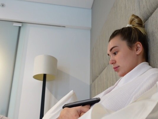 Shani Grimmond was emotional on her YouTube video. Picture: Shani Grimmond’s YouTube channel.