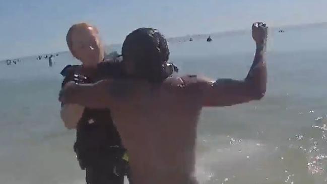 During Gollan’s arrest, two police officers were struck at Christies Beach. Picture: SAPOL / SA Courts