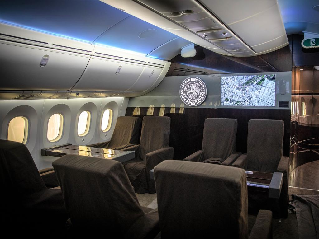 The interior of the jet. Picture: Alejandro Cegarra/Bloomberg via Getty Images