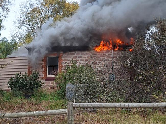 Abandoned house fire in Mount Barker. Picture Alex McAllum