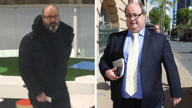 Clive Mensink pictured in Bulgaria at the start of this year, left, and pictured in Australia in 2016, right.