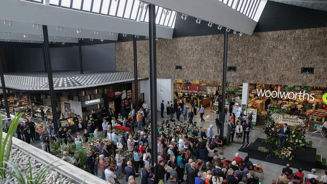 A massive crowd turned out for the opening of the Burwood Brickworks. Picture: George Salpigtidis