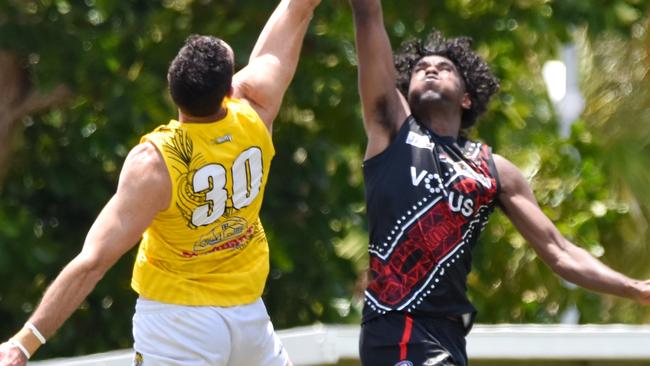 The Tiwi Bombers will clash with Nightcliff at TIO Stadium in Round 4 of the 2023-24 NTFL season. Picture: Tymunna Clements / AFLNT Media