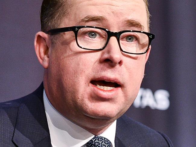 SYDNEY, AUSTRALIA - NCA NewsWire Photos August, 20, 2020Photo of Quantas CEO Alan Joyce at the Qantas press conference at 10 Bourke Road Mascot.Picture: NCA NewsWire/Flavio Brancaleone