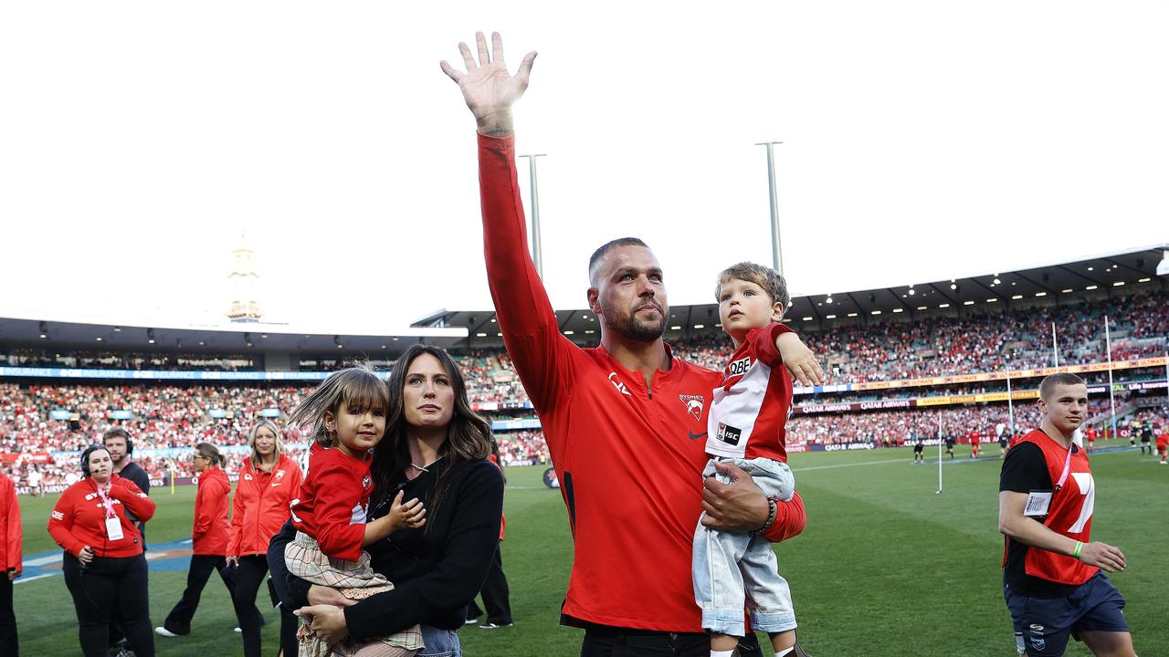 Lance Franklin was given a fitting farewell from footy. Photo by Phil Hillyard