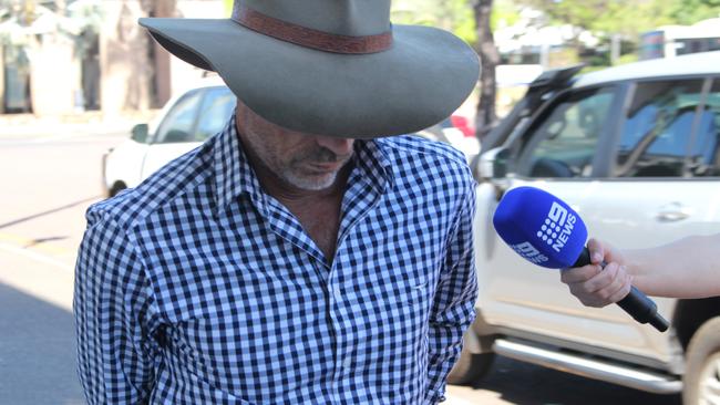 Former City of Darwin Lyons ward councillor Paul Arnold outside the Darwin Local Court on May 20, 2024, after pleading not guilty to assault, deprivation of liberty and stalking. Picture: Jason Walls