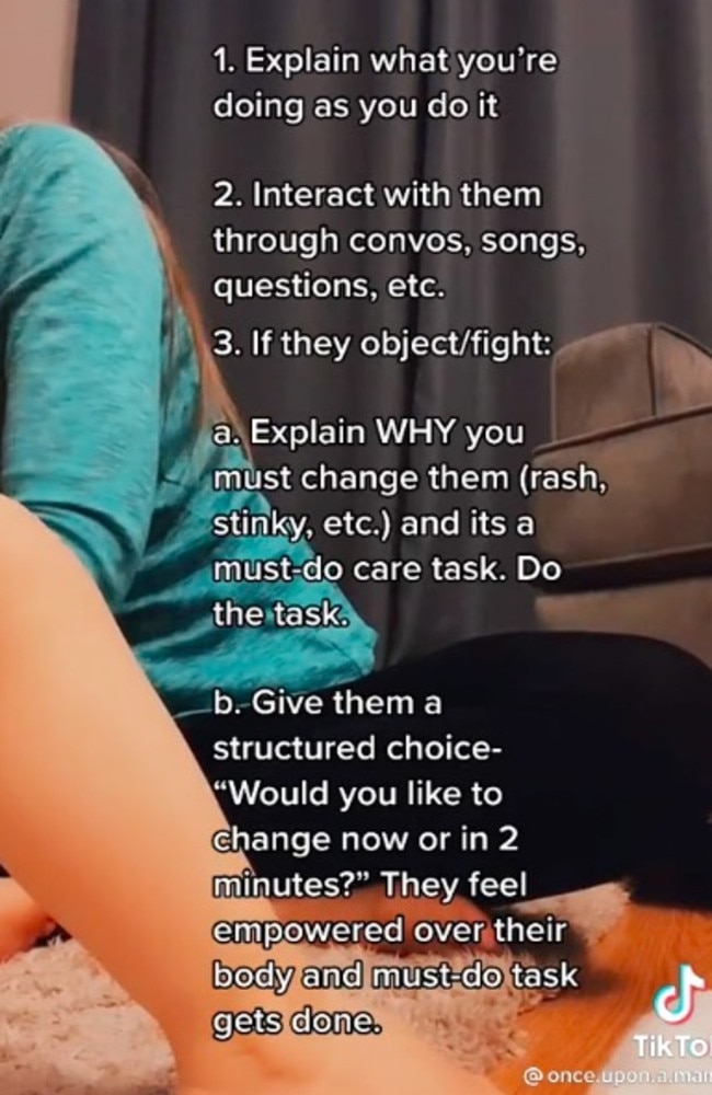 She also shared her tips for other parents. Picture: TikTok/@once.upon.a.mama.