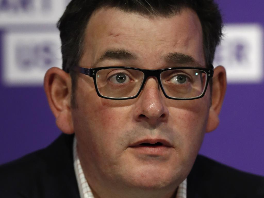 Victorian Premier Daniel Andrews said a combination of frustration and slackness had put his state into retreat. Picture: Darrian Traynor/Getty
