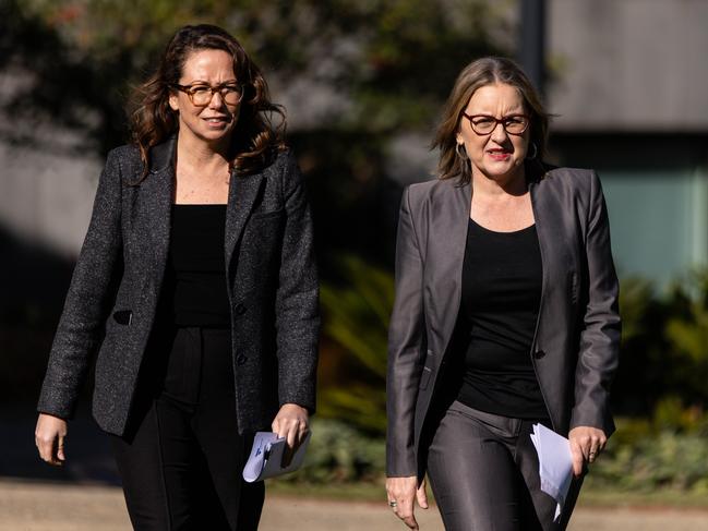 Attorney-General Jaclyn Symes and Victorian Premier Jacinta Allan. Picture: Diego Fedele