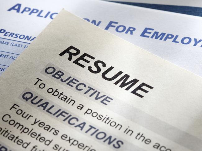 A resume and a job application.  Picture: istock