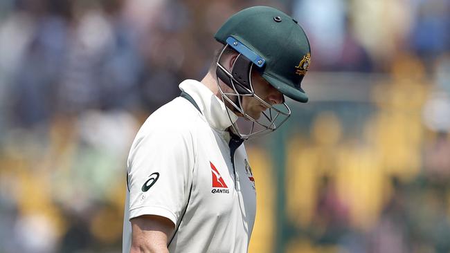 Australian captain Steve Smith after getting out on Tuesday.