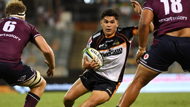 Noah Lelosio made his Super Rugby debut for the Brumbies against the Reds in round 1. Picture: Getty Images