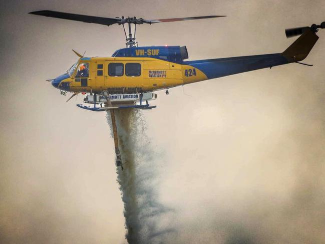 ‘Holy s–t, how?’: Choppers drop 22.5m litres of water on savage bushfires