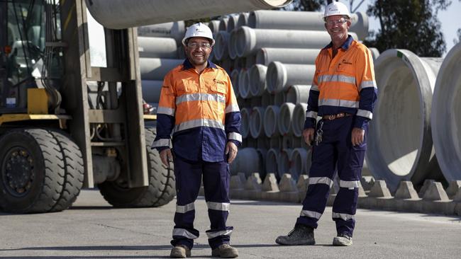 Alfred Hopkins and Ben Johnston, at Humes, Rooty Hill. Picture: Justin Lloyd.