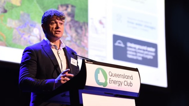 Queensland Hydro CEO Chris Evans speaks at the Queensland Energy Club in Mackay on March 22, 2023. Picture: Contributed