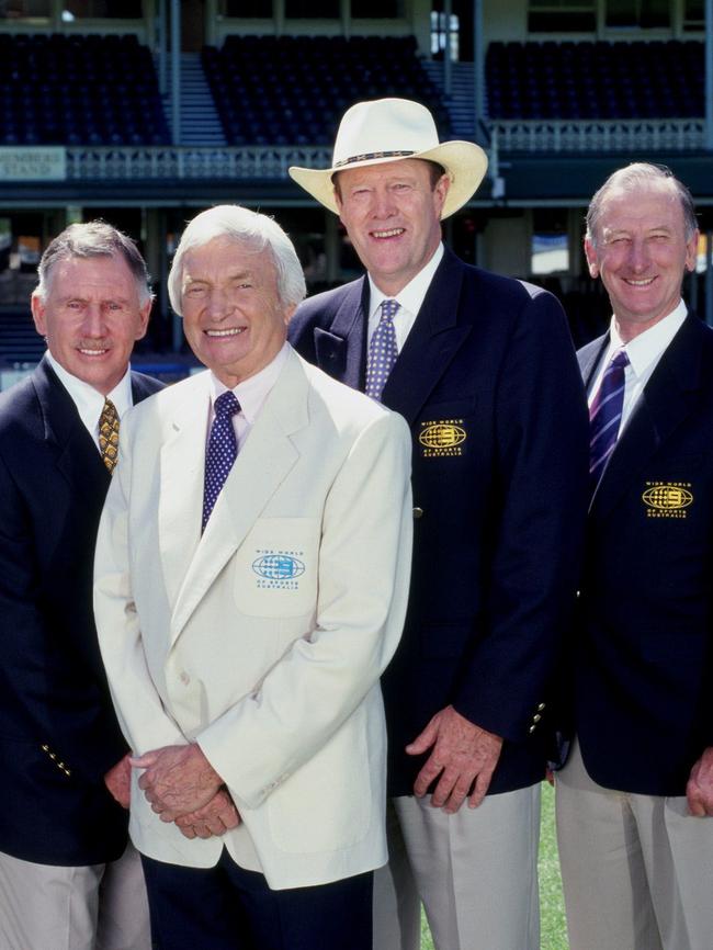 Chappell, Benaud, Greig and Lawry together before the 2003 season.