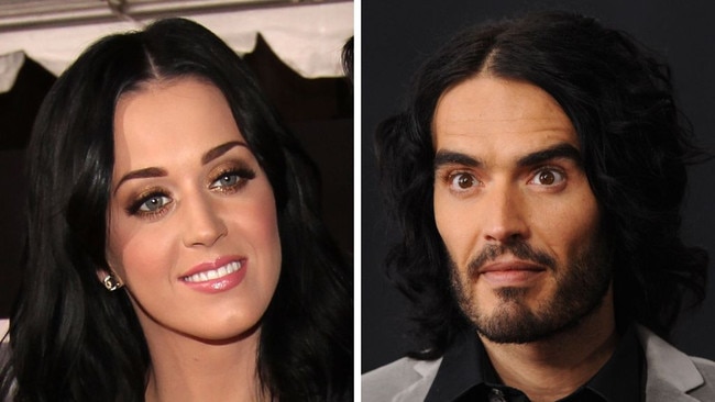 Russell Brand famously asked for a divorce via text. Pictures: Christopher Polk, Frazer Harrison