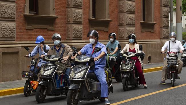 Scooters back on the The Bund on Monday. Picture: Getty Images