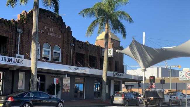 The Coffs Hotel on the Pacific Highway in the Coffs Harbour CBD.