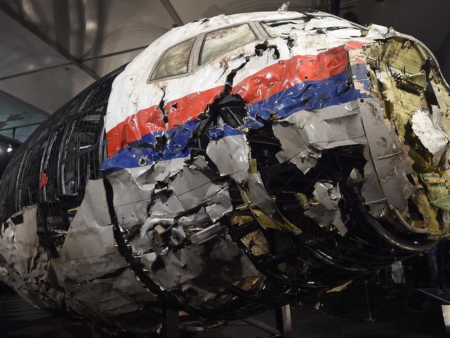 The wrecked cockpit of the Malaysia Airlines flight MH17. Picture: AFP