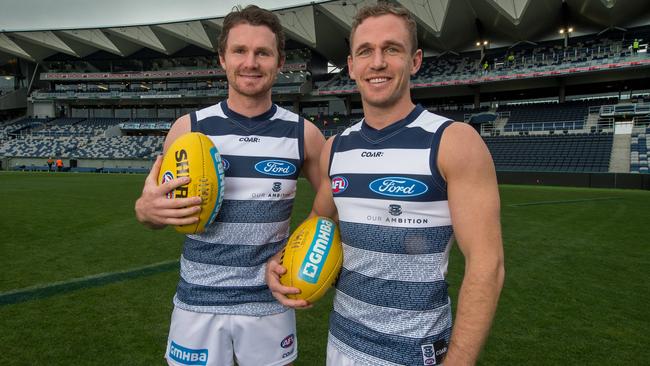 Patrick Dangerfield and Joel Selwood continue to lead the way at Geelong. Picture: Jay Town