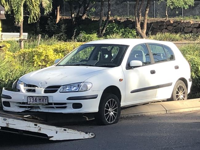 A driver crashed through a roundabout on Eyre St, North Ward.