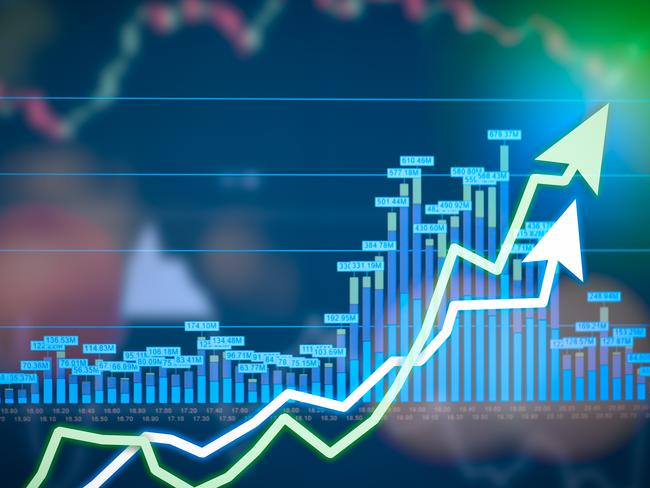 Stock market digital graph chart on LED display concept. A large display of daily stock market price and quotation. Indicator financial forex trade education background.