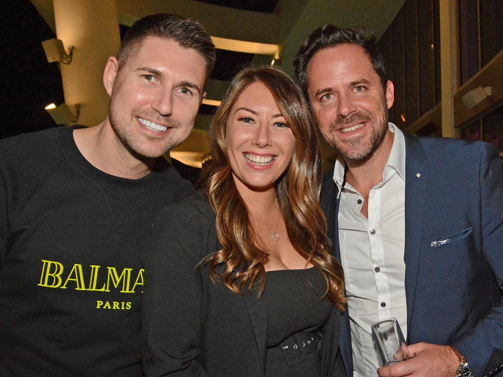 Kelsie Smith, Ariana Margetts, Daniel Fowler at GC Business Week wrap party at Nineteen The Star Gold Coast. Picture: Regina King