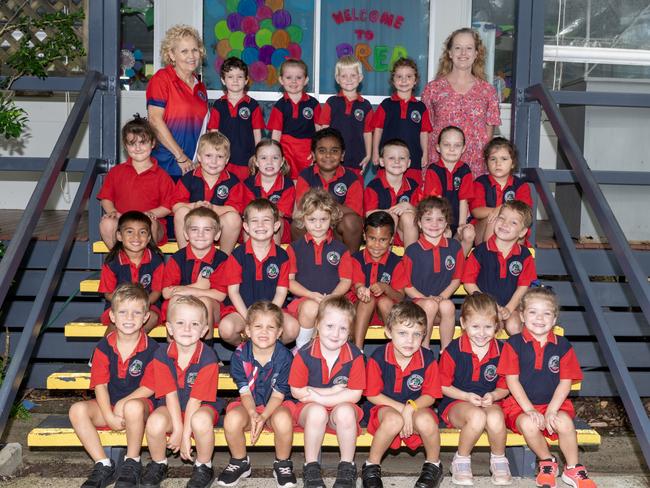 Alligator Creek State School Prep R Row one: Darcy Tresise, Nate Collins, Eleisha Brodrick, Willow Thompson, Roarey, Marlee Rooney, Cali Swaffield Row two: Christopher Daniel, Zayn Swaffield, Sonny Schaper, Kasey Pulsford, Hunter Mallie, Lillian Martin, Austyn Poppi Row three: Kingsley Breuer, Mason Strack, Dimity Borg, Walter Carlo, Zavier Carroll, Indiella Zammit, Evana Silva Row four: Mrs Lawson, Owen Green, Mia Bridge, Fletcher Logan, Abbey MacDonald, Mrs Roberts Picture: Michaela Harlow