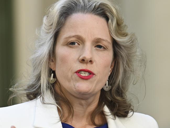 CANBERRA, AUSTRALIA, NewsWire Photos. MARCH 27, 2024: Minister For Home Affairs, Clare O'neil and Minister For Immigration, Citizenship And Multicultural Affairs, Andrew Giles hold a press conference at Parliament House in Canberra. Picture: NCA NewsWire / Martin Ollman