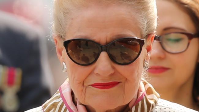 Member for Mackellar Bronwyn Bishop joins the March for ANZACS with the Narrabeen RSL sub branch at Narrabeen .pic John Grainger