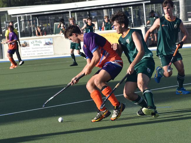 Fraser Coast versus Ipswich at the Hockey Queensland under-18 menâ€™s state championships in Rockhampton from April 25 to 28, 2024.