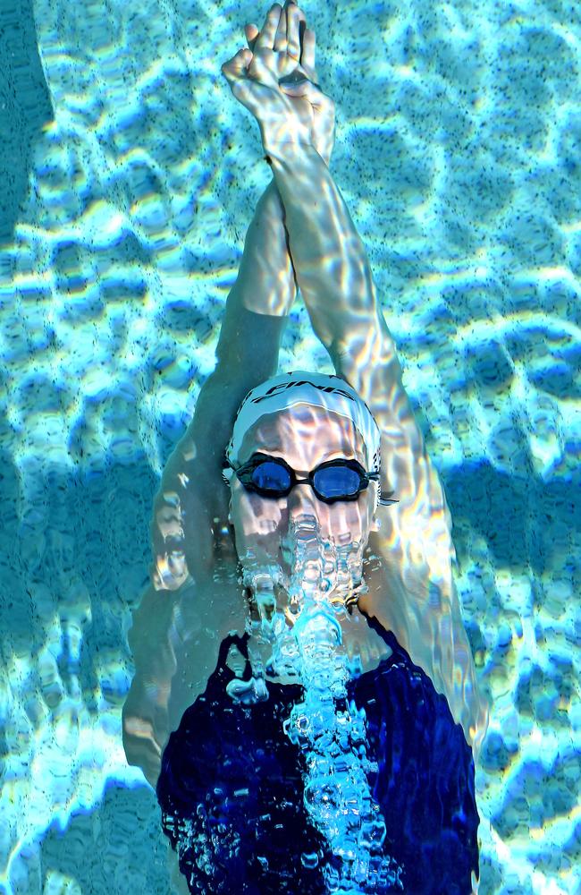 Gun schoolgirl swimmer Ella Ramsay who could be competing at the 2032 Olympic Games. Saturday July 10, 2021. Picture: John Gass
