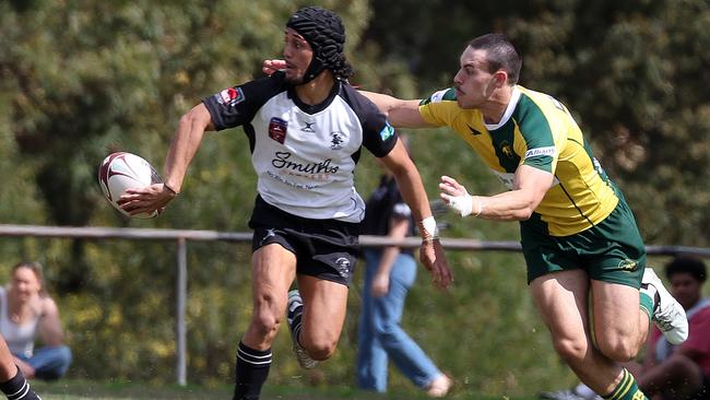 Souths Magpies vs West Bull Dogs, Cults One Club Rugby, Annerley. Picture: Liam Kidston