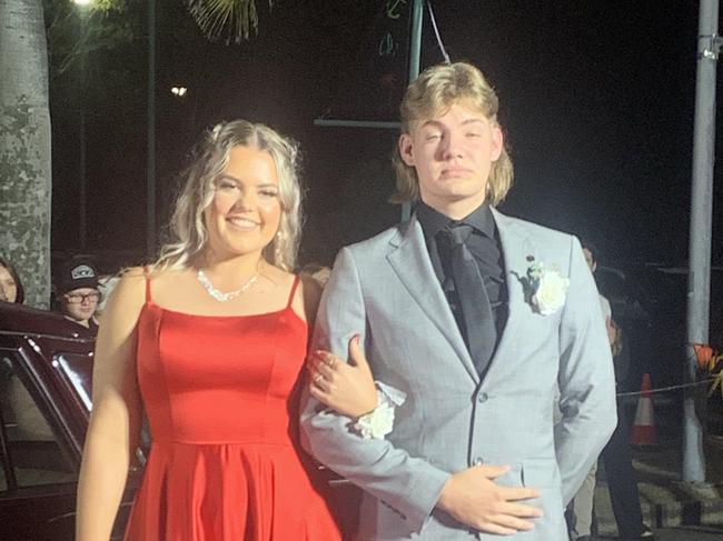 Students on the red carpet of the 2023 Xavier College School Formal at the Hervey Bay Boat Club