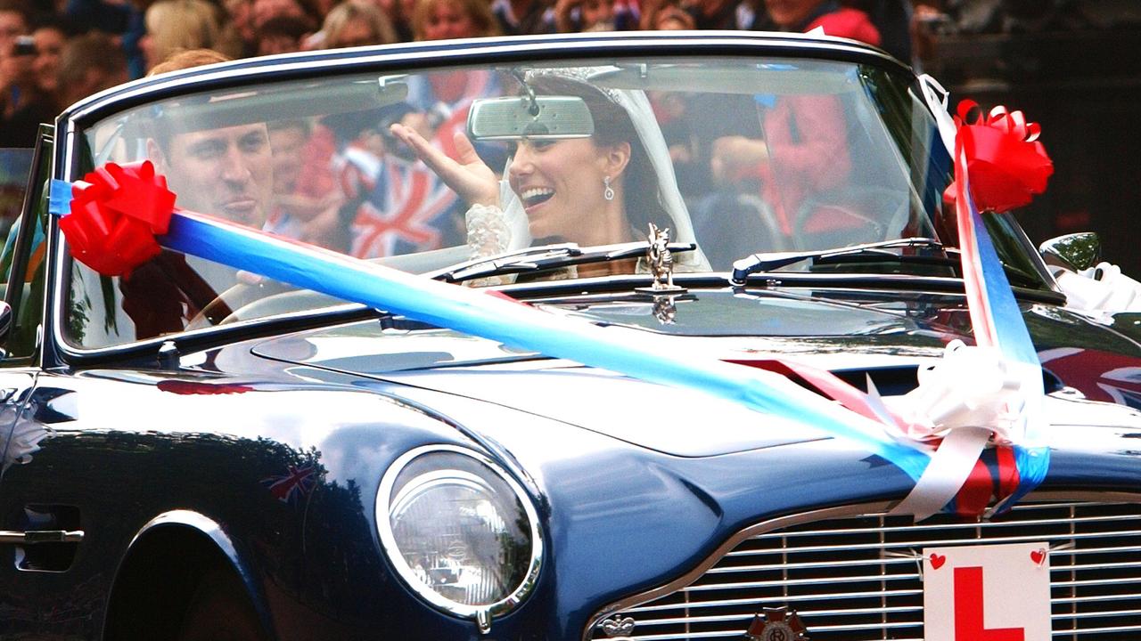 The car also made an appearance after Prince William and Kate Middleton’s wedding. Picture: Max Nash (AFP Photo/WPA Pool)