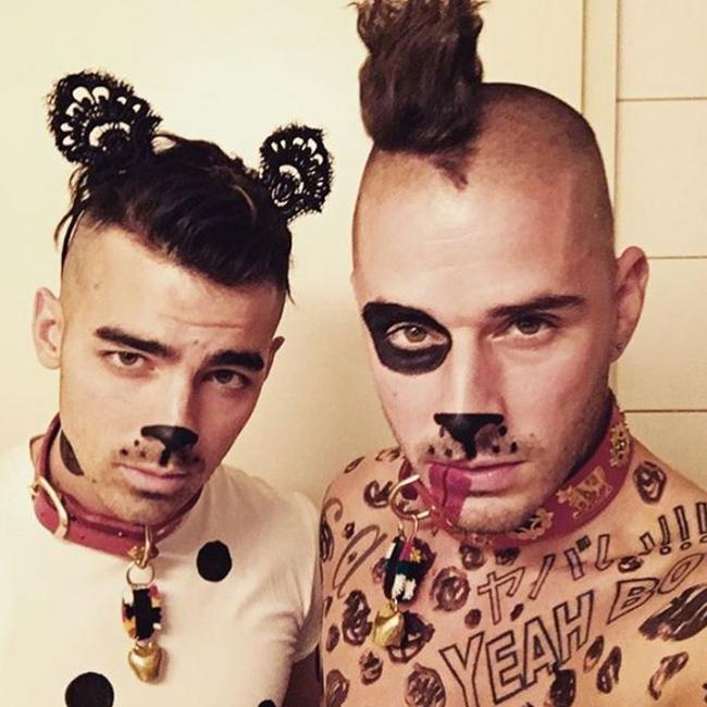 Halloween 2016 via social media ... Joe Jonas and Cole Whittle. Picture: Instagram