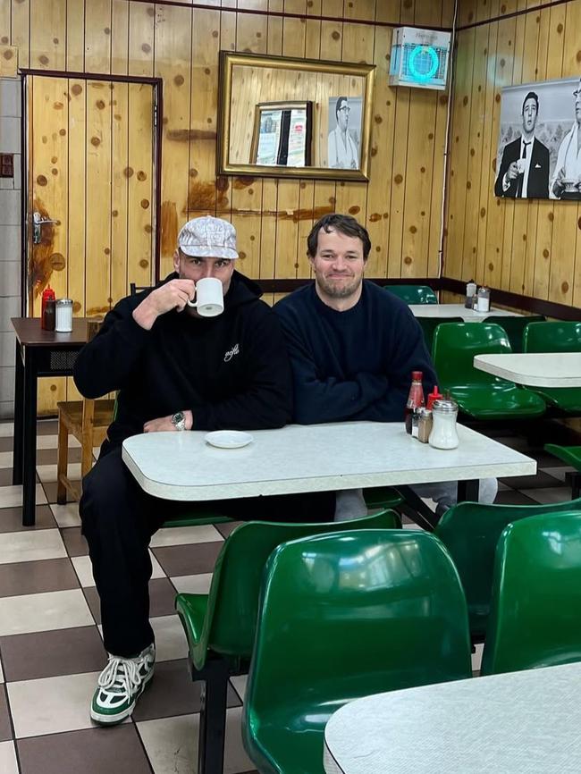 Angus Crichton at the famous Top Boy cafe in London.