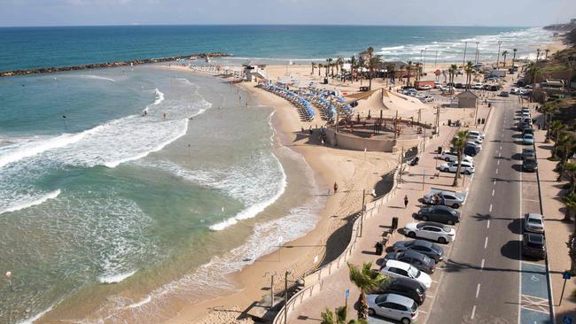 A beach in the Israeli coastal city of Netanya. Picture: AFP