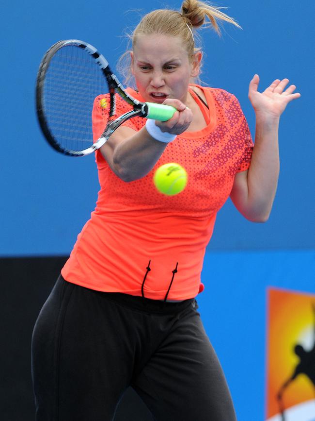 Dokic at Melbourne Park during his playing days.